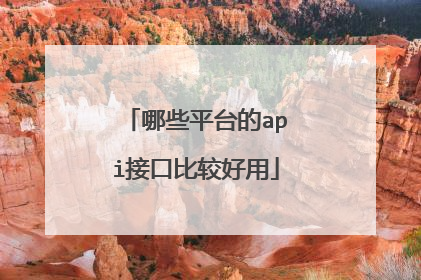 哪些平台的api接口比较好用