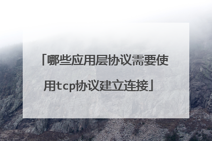 哪些应用层协议需要使用tcp协议建立连接