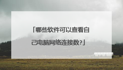 哪些软件可以查看自己电脑网络连接数?