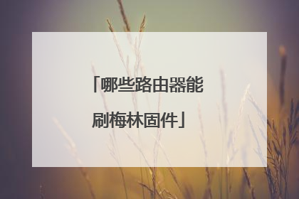 哪些路由器能刷梅林固件