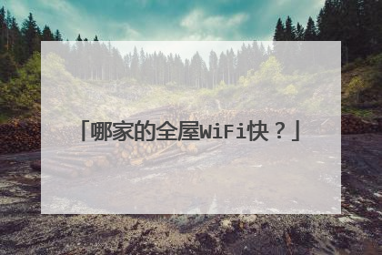 哪家的全屋WiFi快?