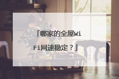 哪家的全屋WiFi网速稳定?