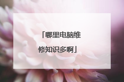 哪里电脑维修知识多啊