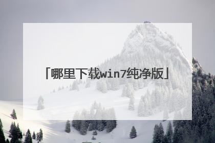 哪里下载win7纯净版