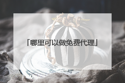 哪里可以做免费代理