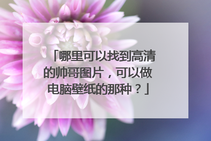 哪里可以找到高清的帅哥图片，可以做电脑壁纸的那种？