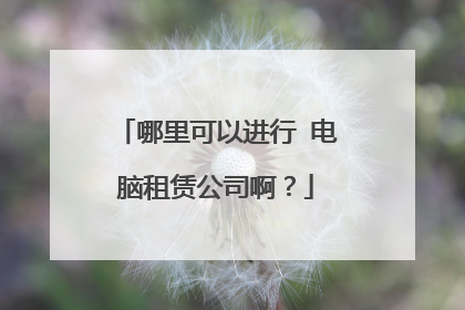 哪里可以进行 电脑租赁公司啊?