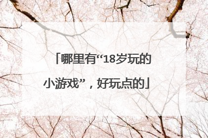 哪里有“18岁玩的小游戏”,好玩点的