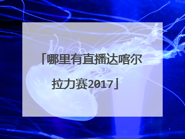 哪里有直播达喀尔拉力赛2017