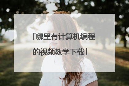 哪里有计算机编程的视频教学下载
