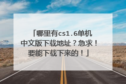 哪里有cs1.6单机中文版下载地址？急求！要能下载下来的！