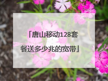 唐山移动128套餐送多少兆的宽带