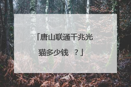 唐山联通千兆光猫多少钱 ?