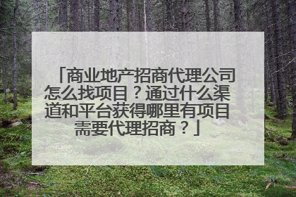 商业地产招商代理公司怎么找项目?通过什么渠道和平台获得哪里有项目需要代理招商?