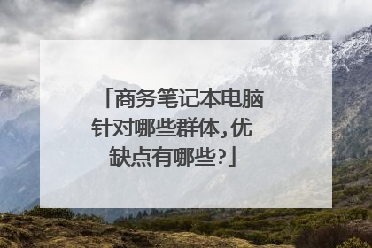 商务笔记本电脑针对哪些群体,优缺点有哪些?