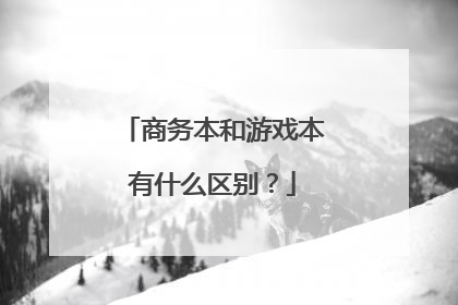 商务本和游戏本有什么区别?
