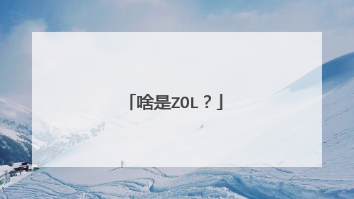 啥是ZOL?