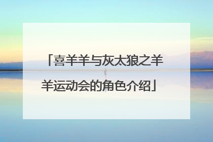 喜羊羊与灰太狼之羊羊运动会的角色介绍
