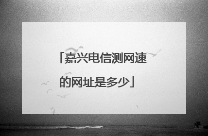 嘉兴电信测网速的网址是多少
