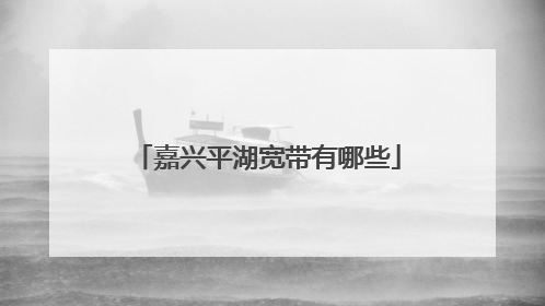 嘉兴平湖宽带有哪些