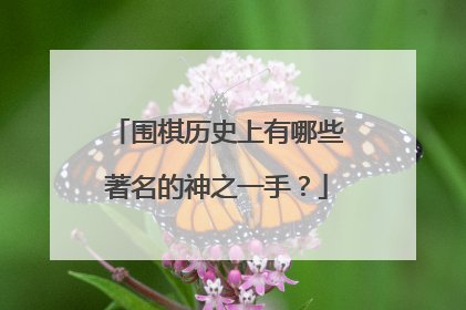 围棋历史上有哪些著名的神之一手?