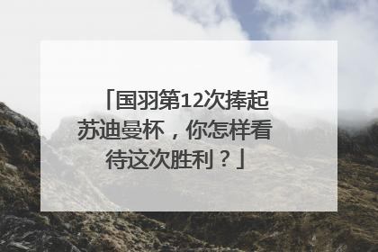 国羽第12次捧起苏迪曼杯,你怎样看待这次胜利?