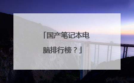国产笔记本电脑排行榜?