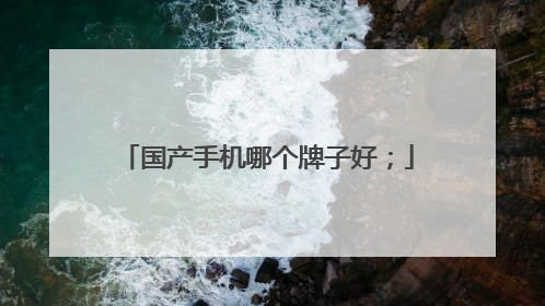 国产手机哪个牌子好;
