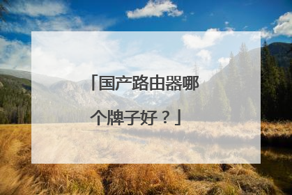 国产路由器哪个牌子好？