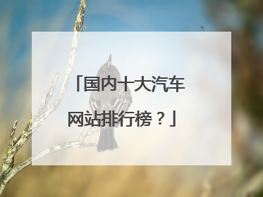 国内十大汽车网站排行榜？