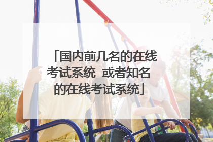 国内前几名的在线考试系统 或者知名的在线考试系统