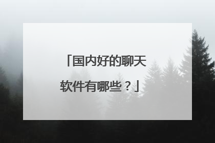 国内好的聊天软件有哪些？