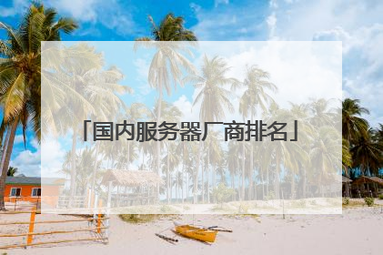 国内服务器厂商排名