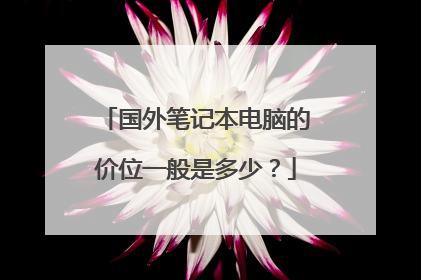 国外笔记本电脑的价位一般是多少?