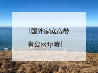 国外家庭宽带有公网ip嘛