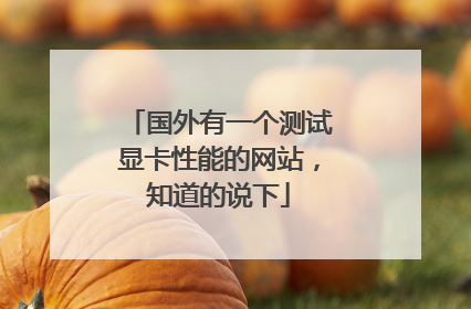 国外有一个测试显卡性能的网站，知道的说下