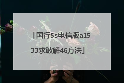 国行5s电信版a1533求破解4G方法