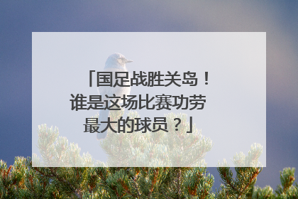 国足战胜关岛！谁是这场比赛功劳最大的球员？
