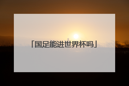 国足能进世界杯吗