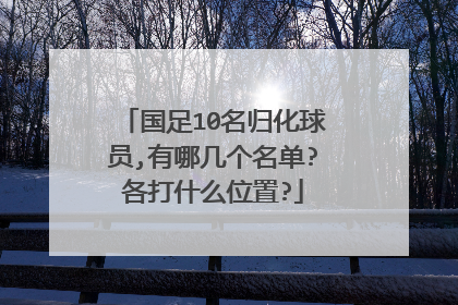 国足10名归化球员,有哪几个名单?各打什么位置?