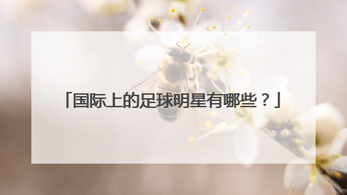 国际上的足球明星有哪些？
