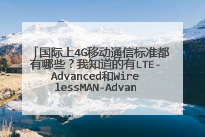 国际上4G移动通信标准都有哪些？我知道的有LTE-Advanced和WirelessMAN-Advanced，还有其他的吗