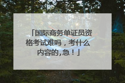 国际商务单证员资格考试难吗,考什么内容的,急!