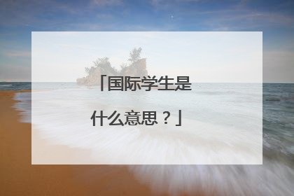 国际学生是什么意思?