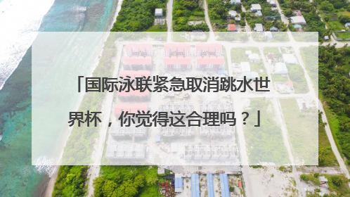 国际泳联紧急取消跳水世界杯，你觉得这合理吗？