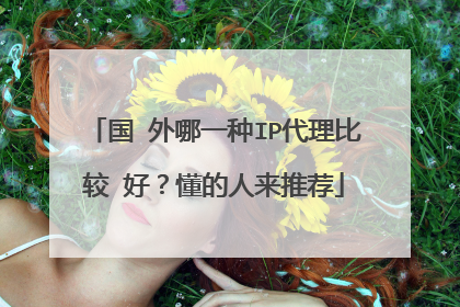 国 外哪一种IP代理比较 好？懂的人来推荐