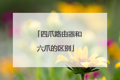 四爪路由器和六爪的区别