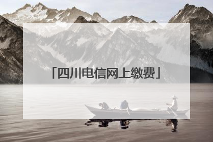 四川电信网上缴费