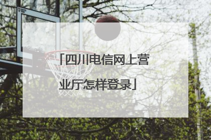 四川电信网上营业厅怎样登录