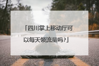 四川掌上移动厅可以每天领流量吗?